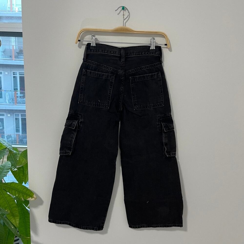 NEW Old Navy Girl's Black Baggy Wide Leg Jeans Size 8 - Picture 6 of 7